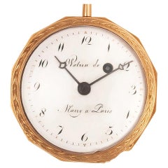 Watrin de Mairy 'a Paris yellow gold open face pocket watch 50mm