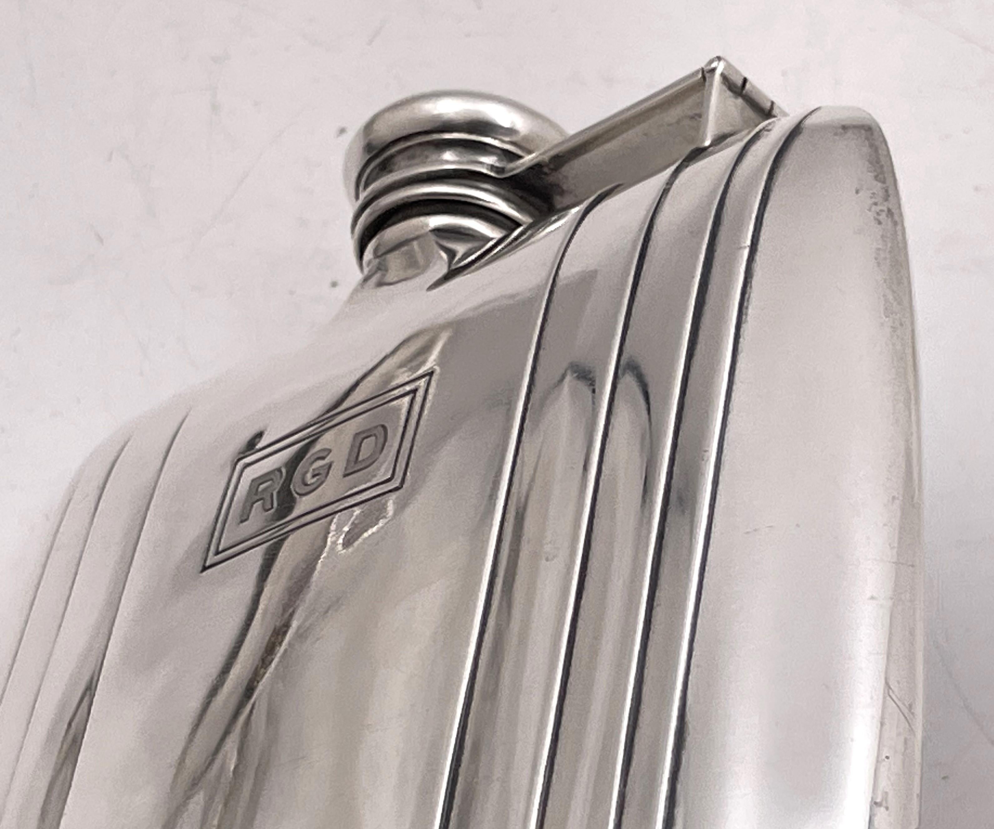 Frasco de plata de ley Watrous para International Sterling en estilo Art Déco Principios del siglo XX Estadounidense en venta