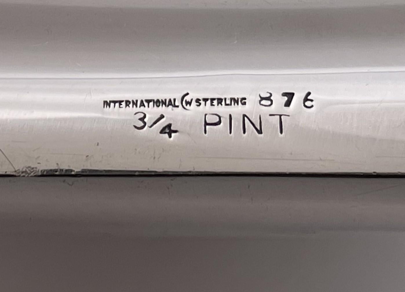 Frasco de plata de ley Watrous para International Sterling en estilo Art Déco Principios del siglo XX en venta 1