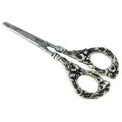 Watson, ciseaux à raisins et ciseaux à poignée en argent sterling à motifs floraux