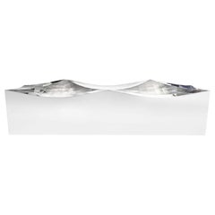 Wave Bench in Mirror Finish Stainless Steel by Zhoujie Zhang