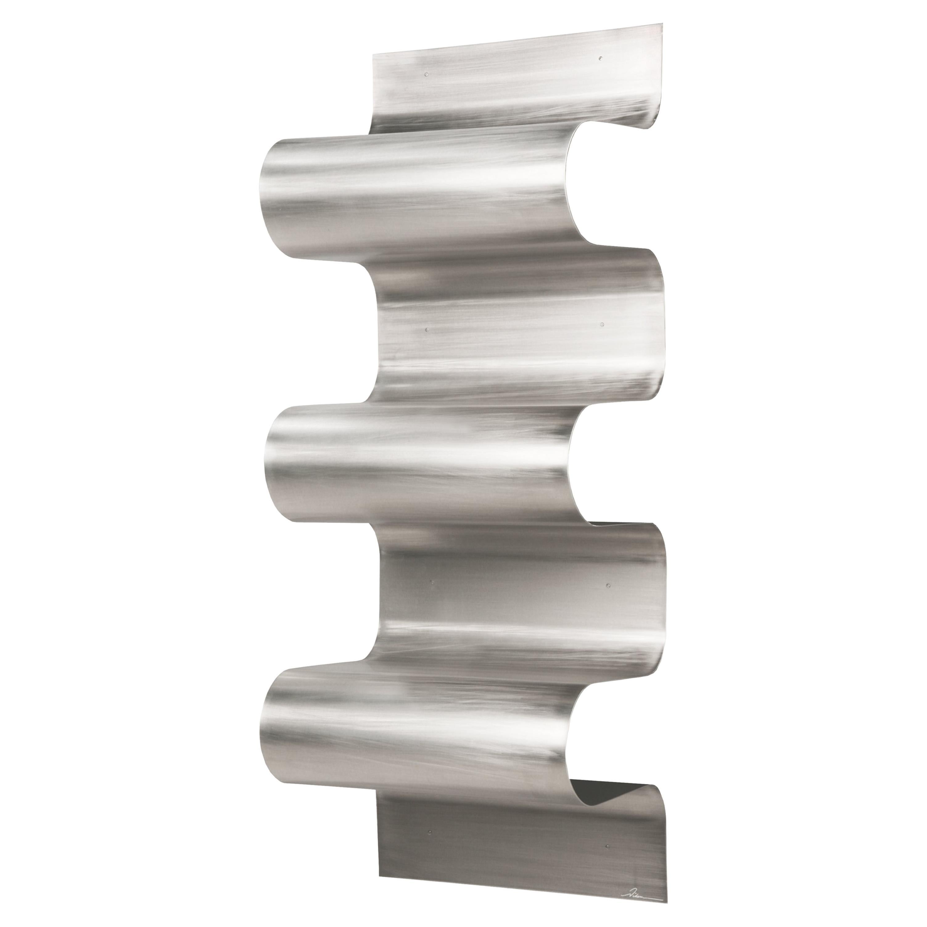 Wave Bookshelf in Powder Coated Aluminium by Julien Vidame