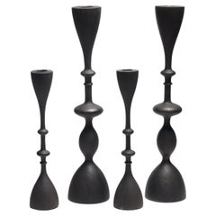 Wave Candlestick (single candlestick, large, blackened)