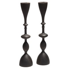 Wave Candlestick (single candlestick, large, blackened)