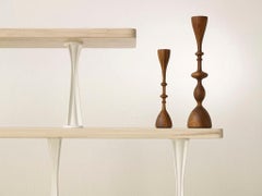 Candelabros Ola (se venden individualmente, grandes, teca)