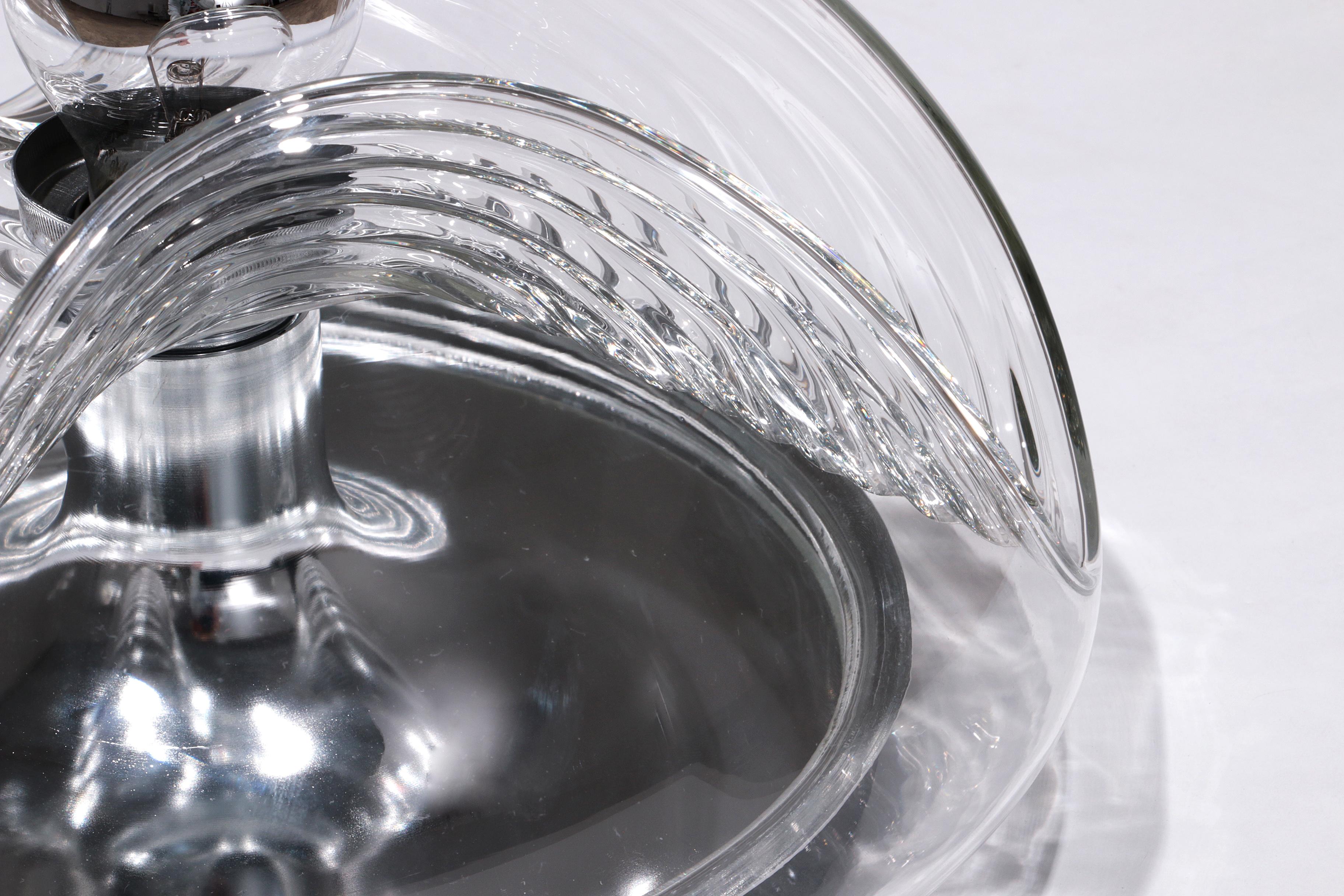 Wave Ceiling Lamp from Peill & Putzler Clear glass 33 cm 1