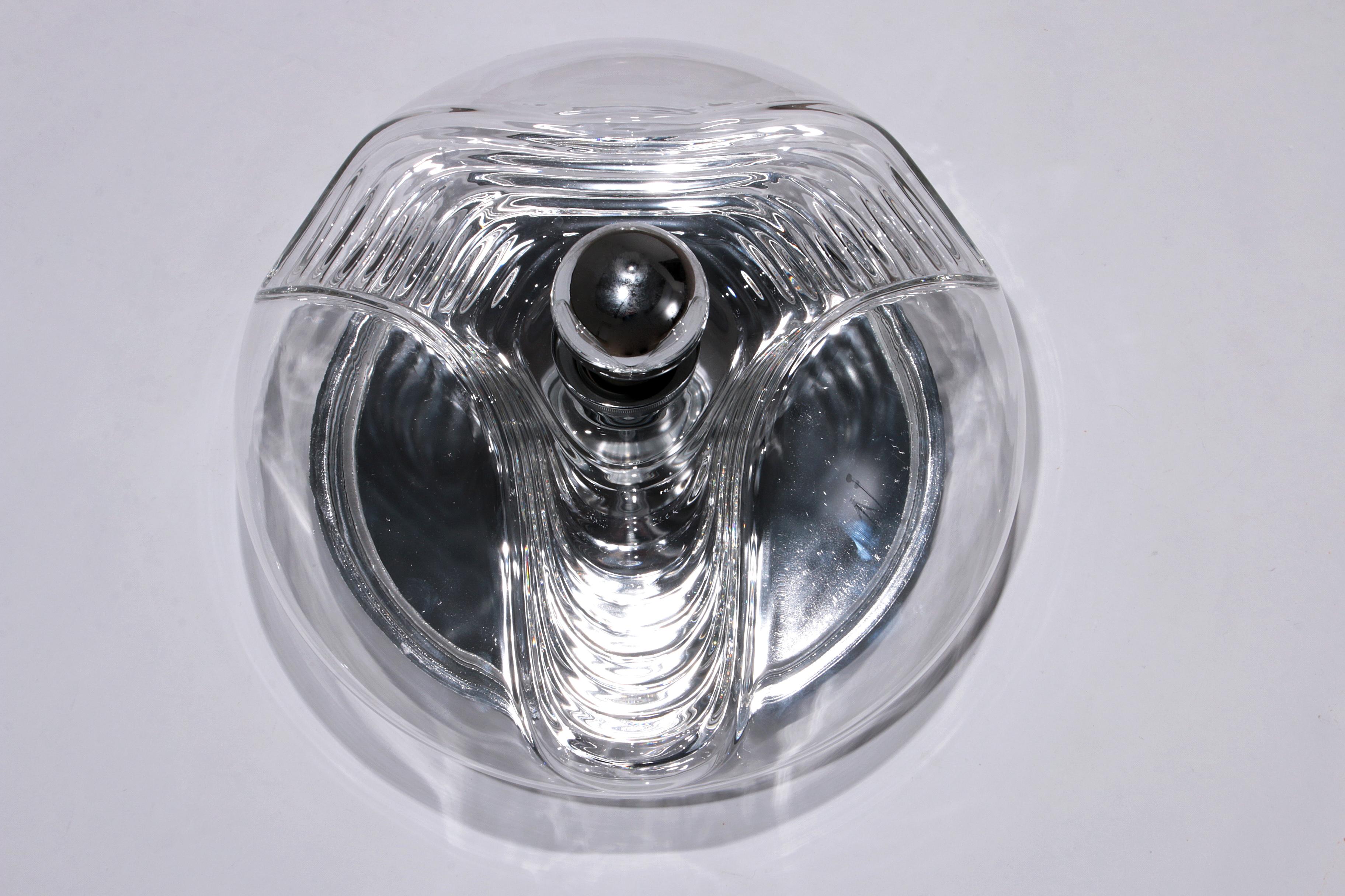 Wave Ceiling Lamp from Peill & Putzler Clear glass 33 cm 2