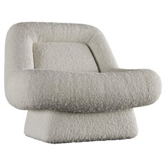 CHAISE WAVE - Design moderne en bouclette de nuages blanc chaud