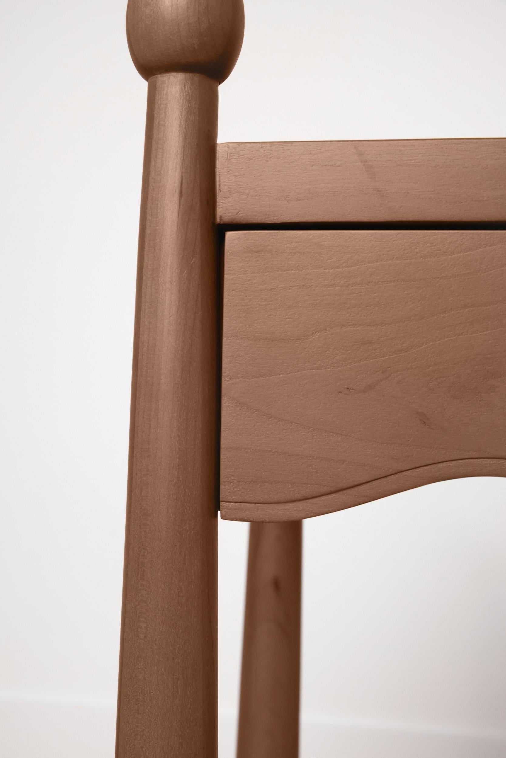 Indonesian Wave Brown Cherry Wood Console Table For Sale