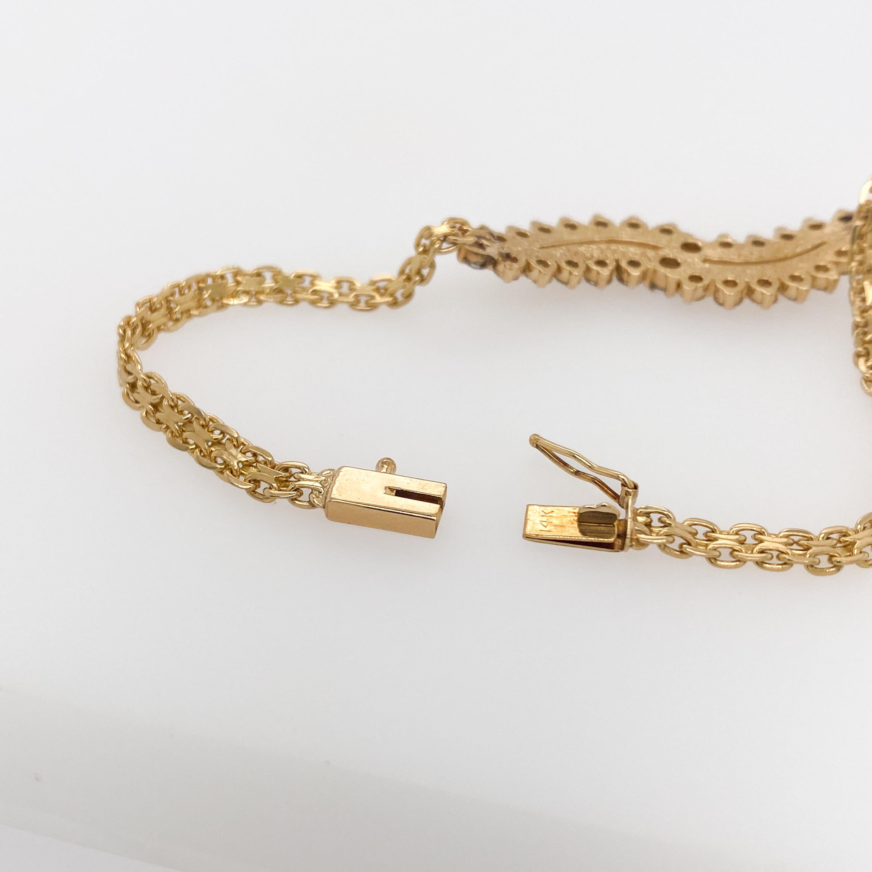 Taille ronde Bracelet en forme de vague avec 26 diamants de 1,65 carat au total et fermoir de sécurité à profil bas en vente