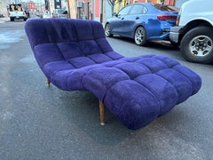 Wave Double Wide Chaise in the Style of Adrian Pearsall