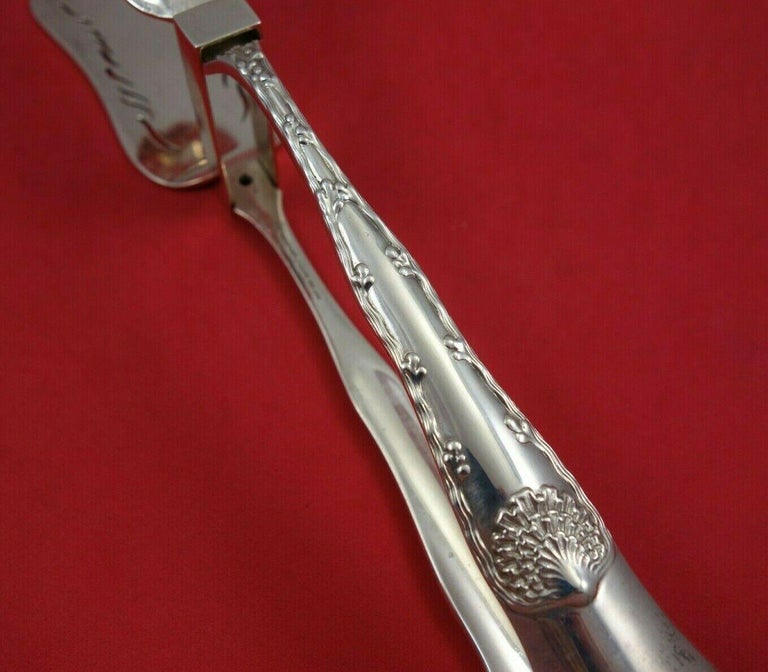 Wave Edge by Tiffany and Co Sterling Silver Asparagus Serving Tong English Style For Sale at 1stDibs