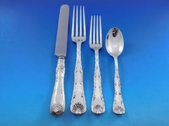 Wave Edge by Tiffany and Co Sterling Silver Flatware Set 12 Service 63 pieces