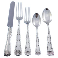 Wave Edge by Tiffany and Co Sterling Silver Flatware Set 12 Service 63 pieces