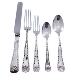 Juego de Cubiertos de Plata de Ley Wave Edge by Tiffany & Co 6 Servicios 30 uds. Cena