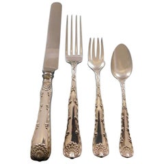 Wave Edge by Tiffany and Co Sterling Silver Flatware Set Service 25 Pcs Dinner
