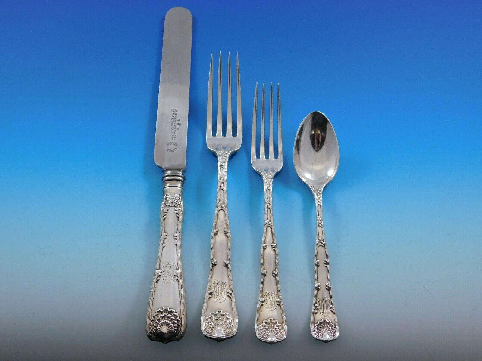 Wave Edge by Tiffany and Co. Sterling Silver Flatware Set Service Dinner 93 Pcs In Excellent Condition In Big Bend, WI