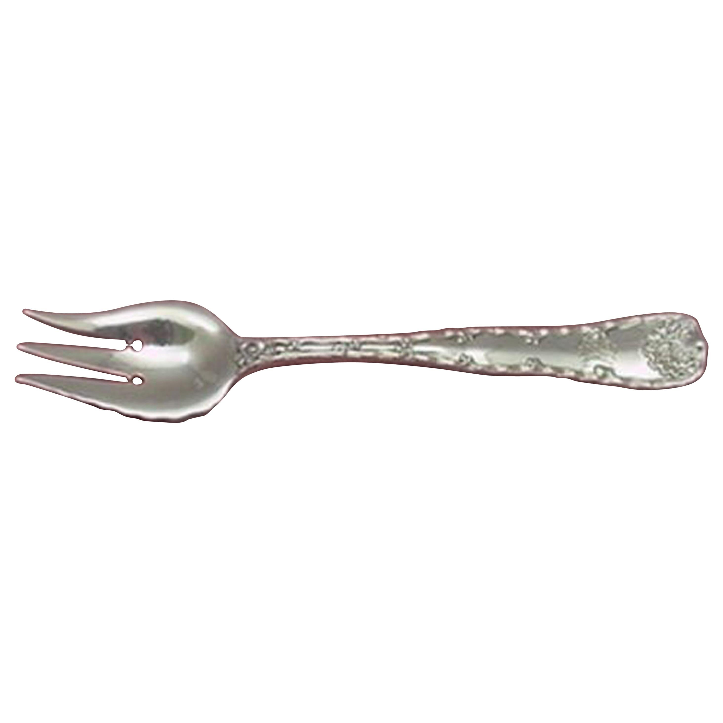 Whiting Louis XV Sterling Silver Olive Fork with Swirls and