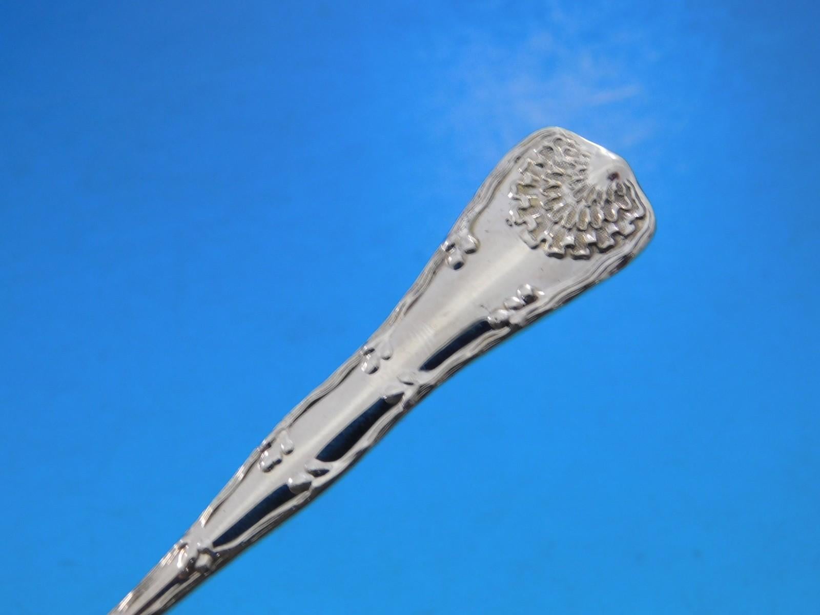 Wave Edge was designed by Charles T. Grosjean, the renowned decorator of silver and introduced by Tiffany in 1884. The fanciful marine motif, graceful lines and stylized forms of Wave Edge make it a splendid complement to even the most ornate of