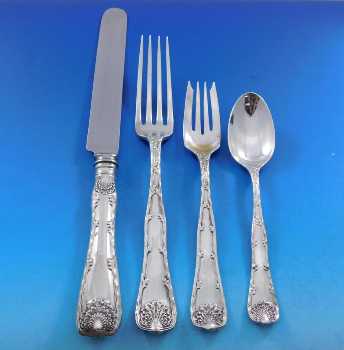 Wave Edge by Tiffany Sterling Silver Flatware Set 12 Service 160 pieces Dinner For Sale 4