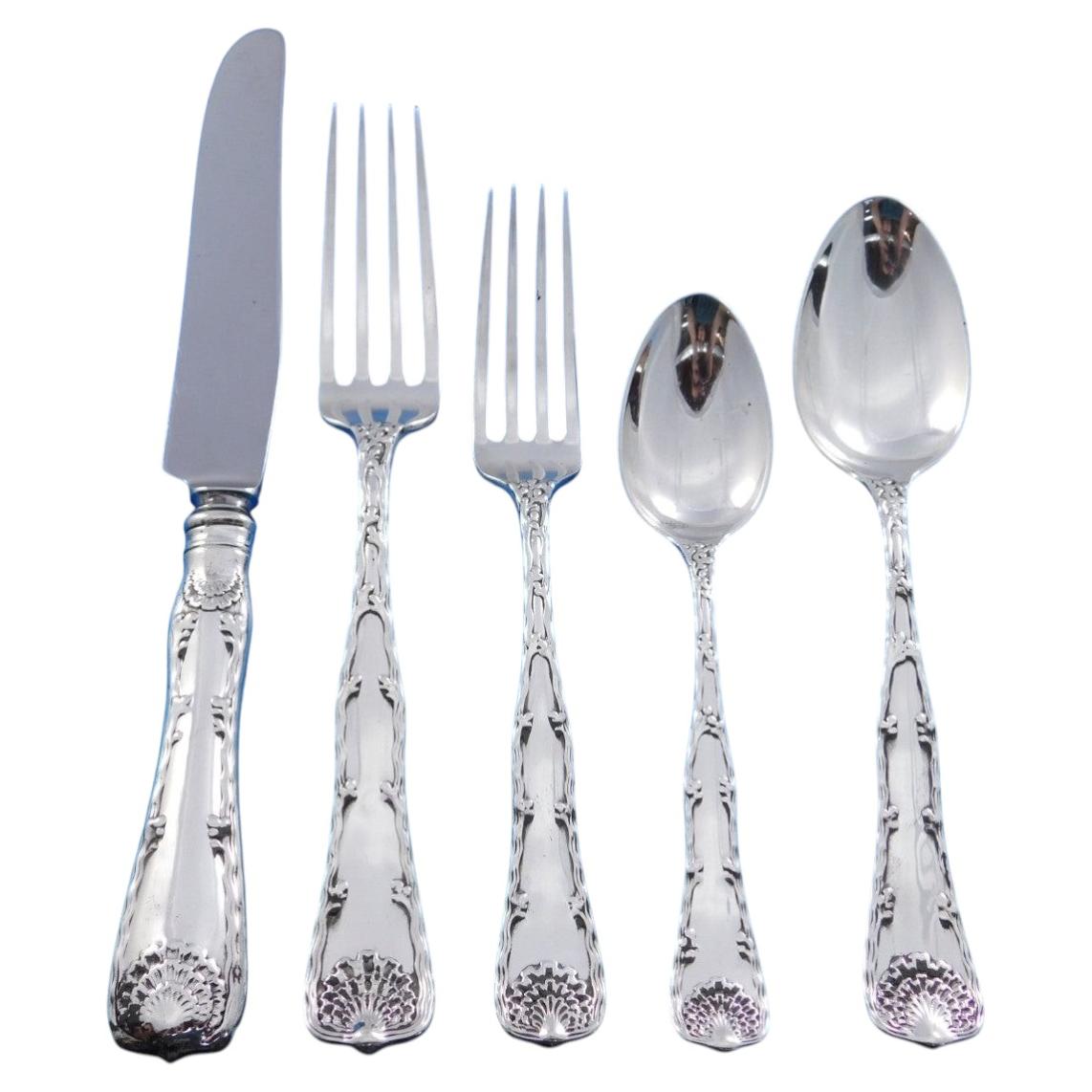 Tiffany English King Sterling Flatware - 22 For Sale on 1stDibs