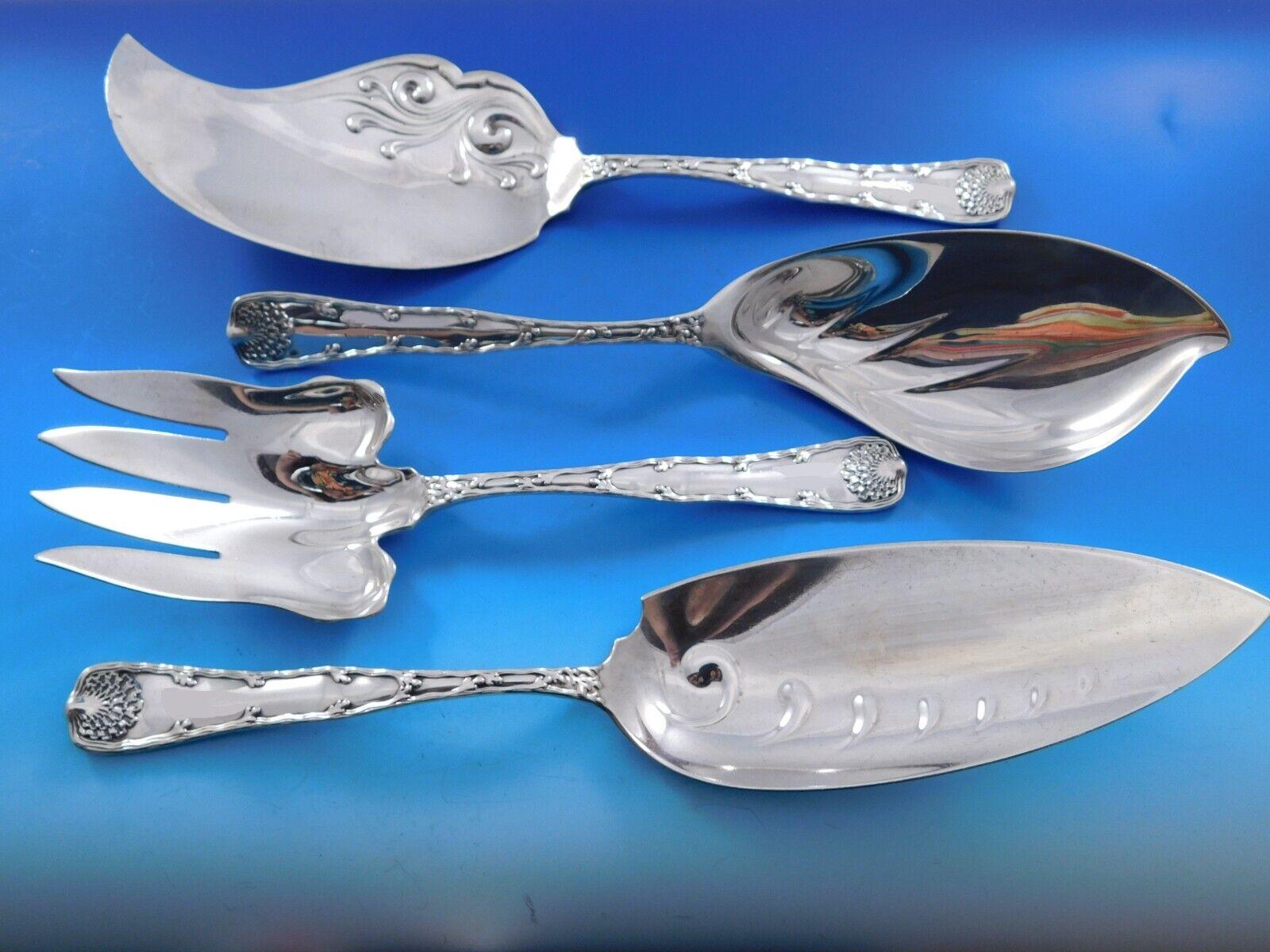 Set di posate Wave Edge by Tiffany in argento Sterling Servizio da 259 pezzi Cassetta attrezzata in vendita 5