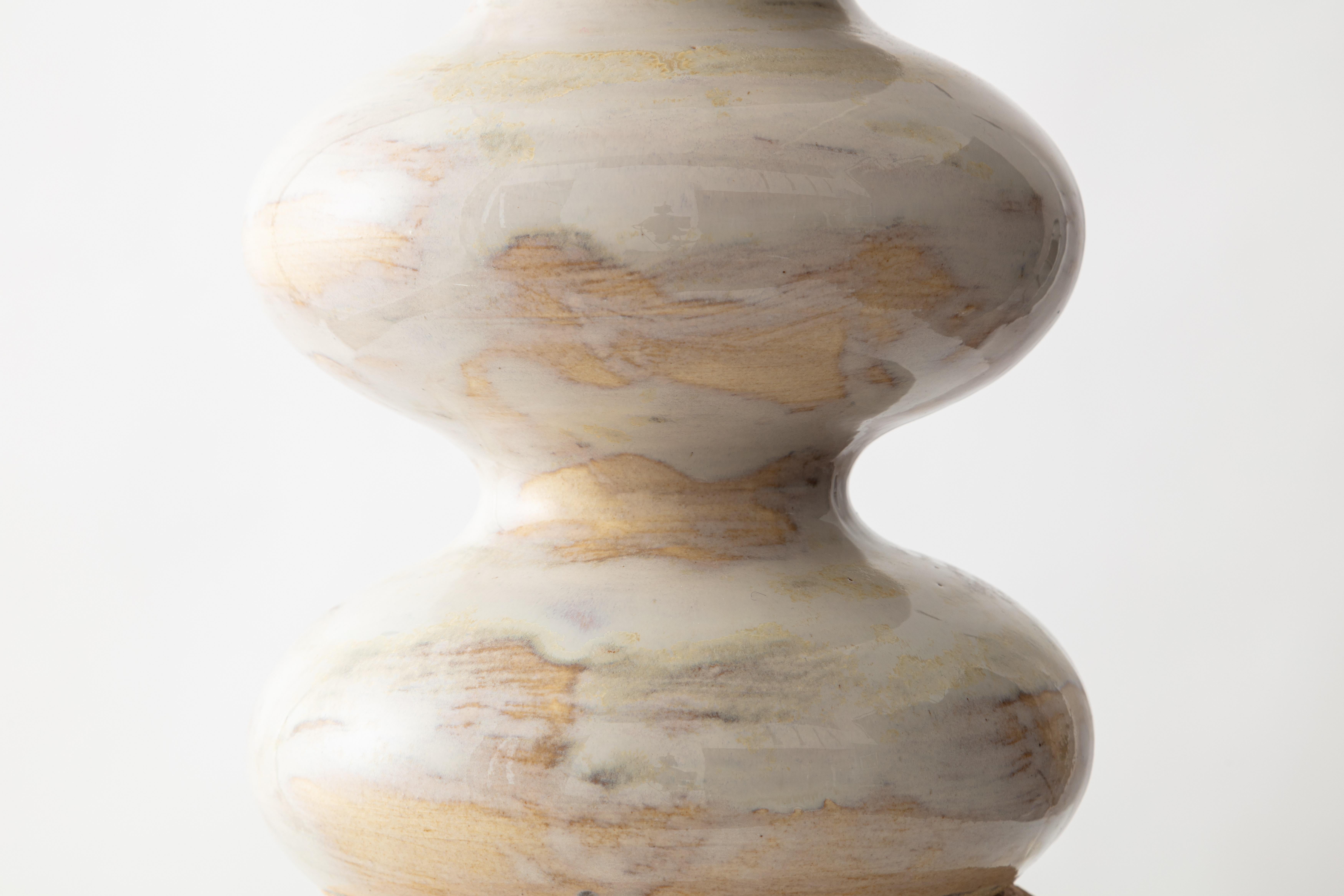 American Wave Form Slumped Table Lamp by Forma Rosa Studio For Sale