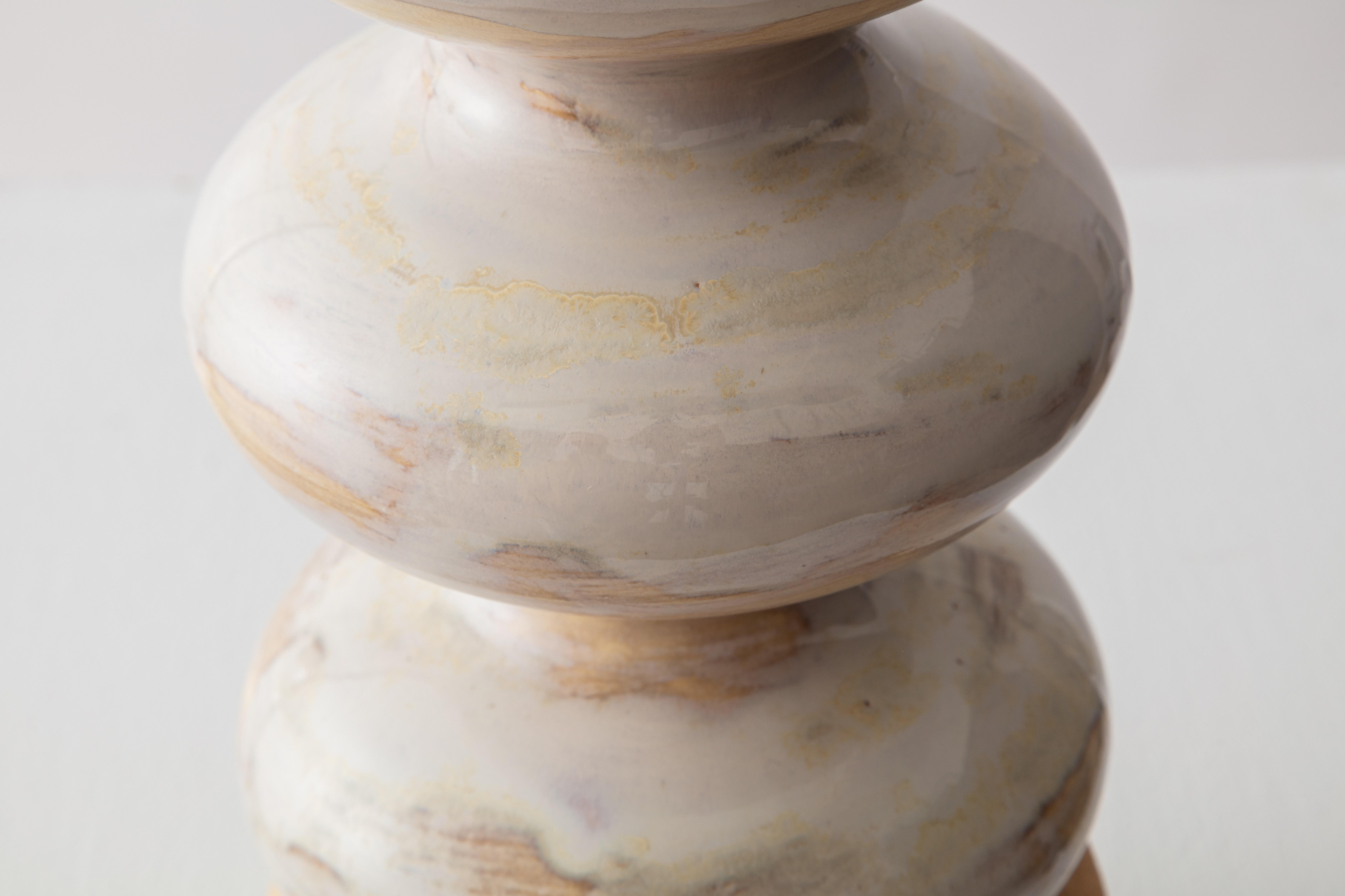 Wave Form Slumped Table Lamp by Forma Rosa Studio In New Condition For Sale In Geneve, CH