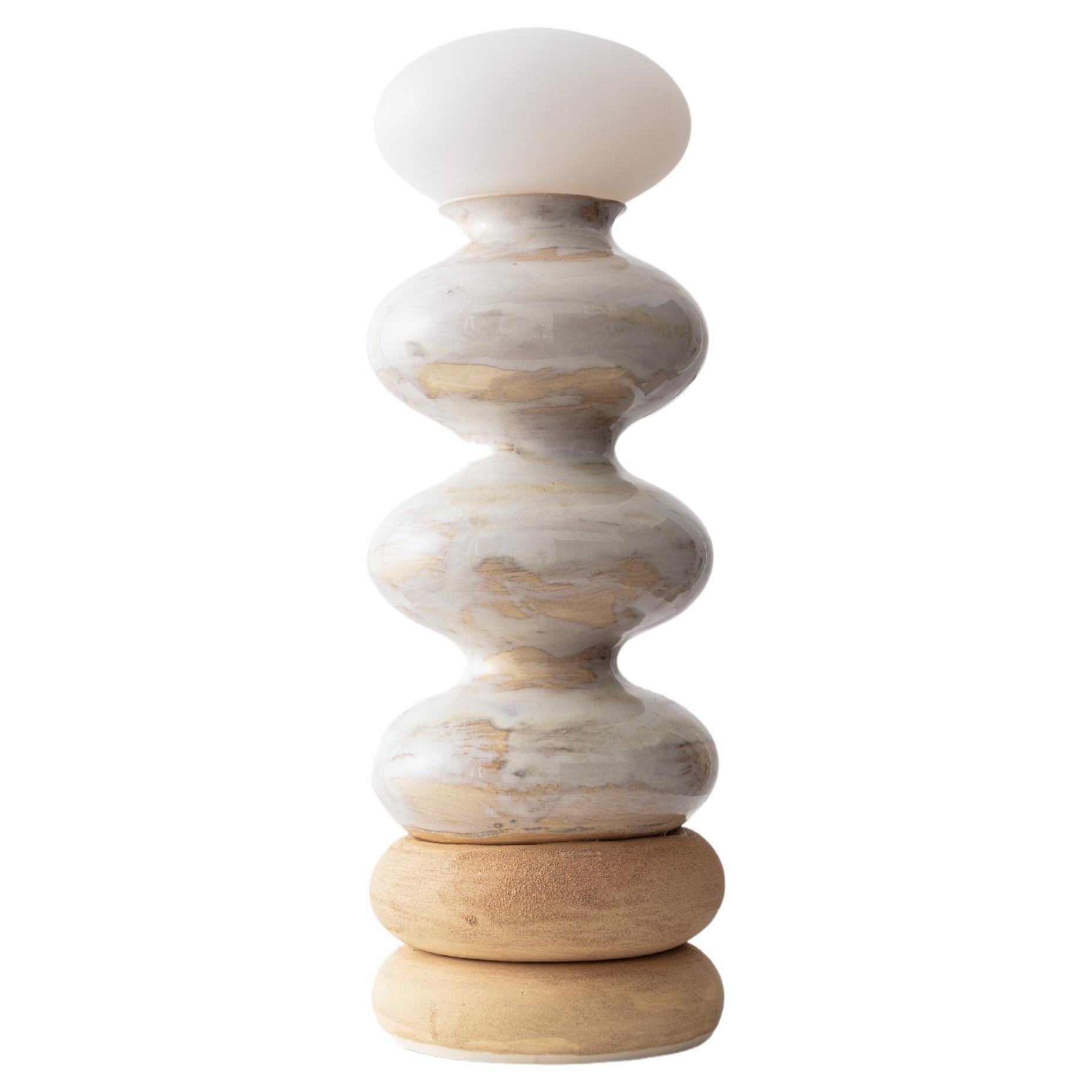 Wave Form Slumped Table Lamp by Forma Rosa Studio For Sale