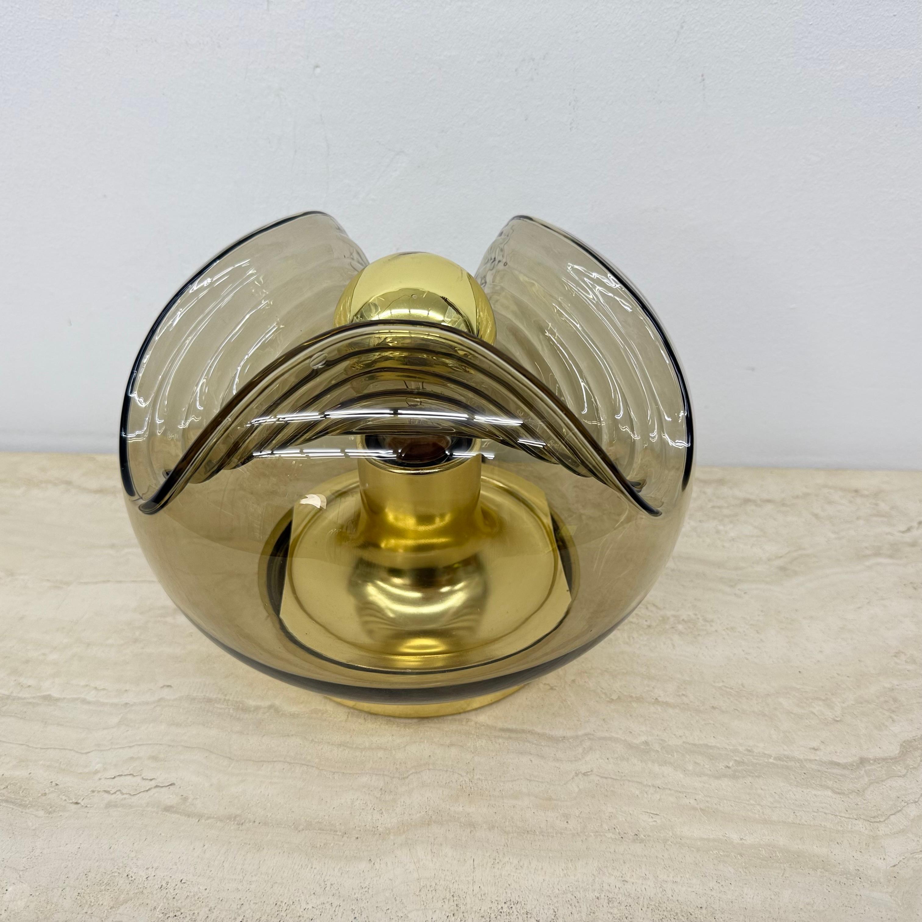 Lampada da tavolo in vetro Wave Koch & Lowy di Peill & Putzler, Germania, anni '70 in vendita 11