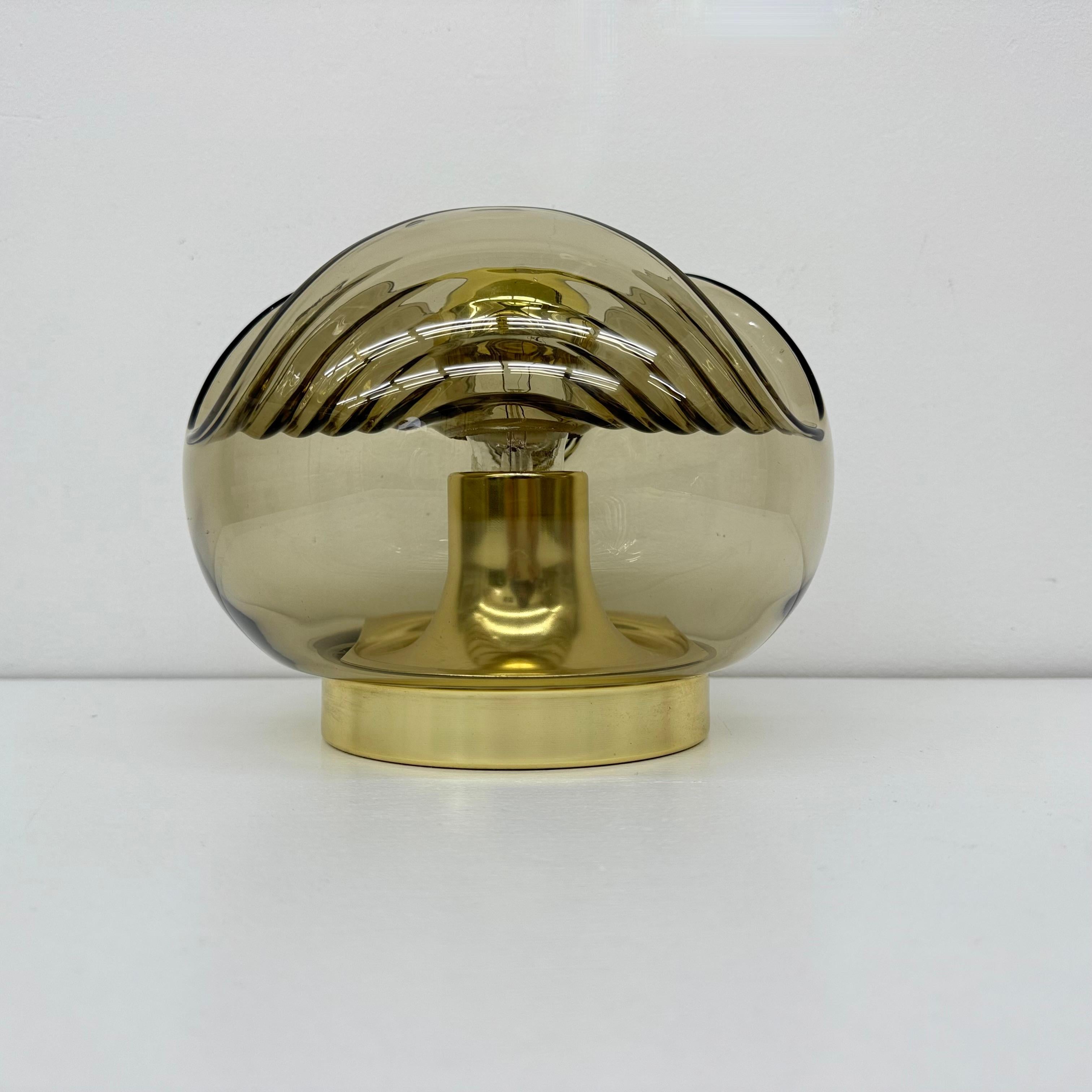 Lampada da tavolo in vetro Wave Koch & Lowy di Peill & Putzler, Germania, anni '70 in vendita 2