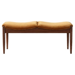 Banc Wave II en noyer foncé de Stamford Modern