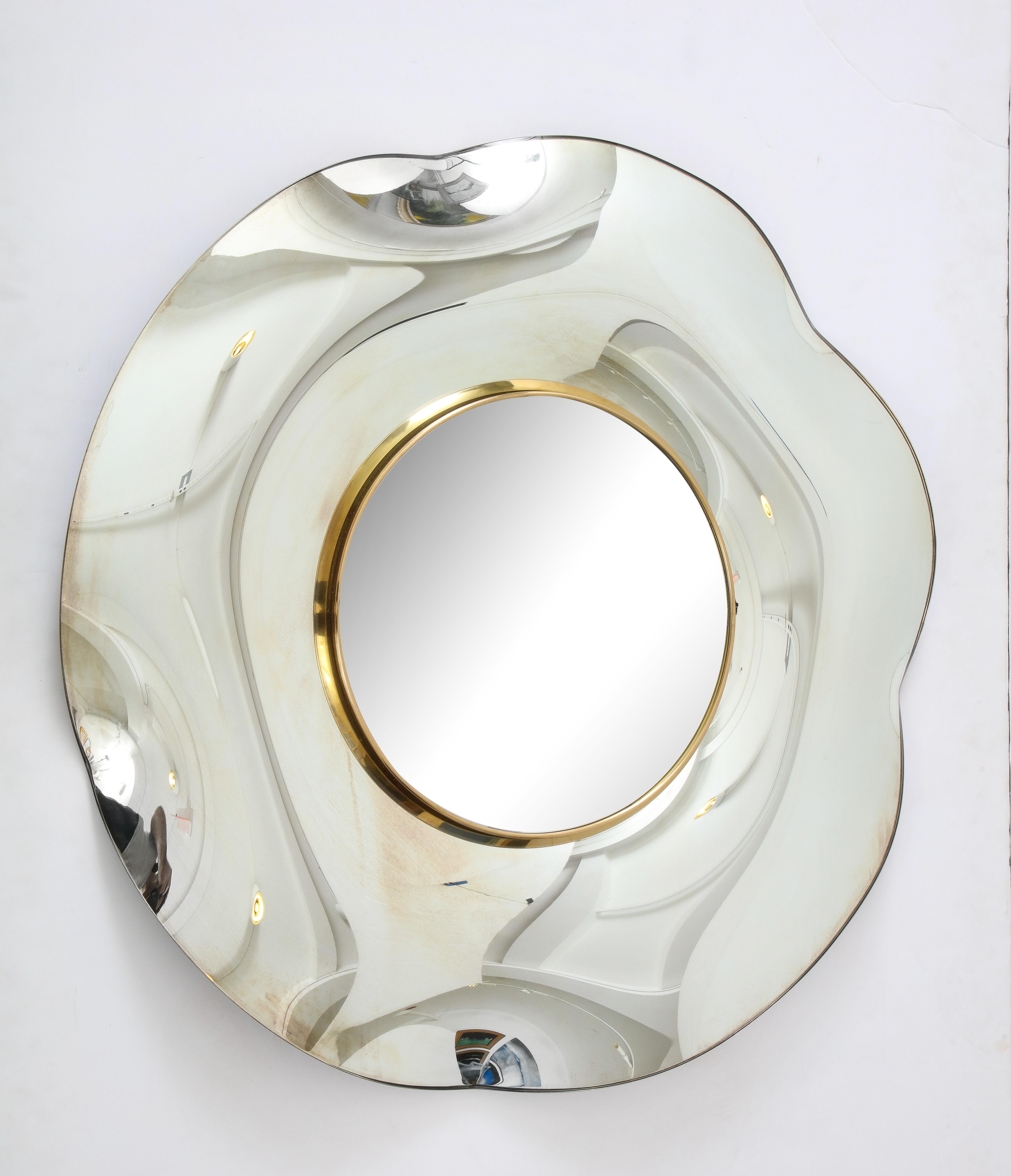 Mid-Century Modern Wave Italian Mirror by Ghiró Studio