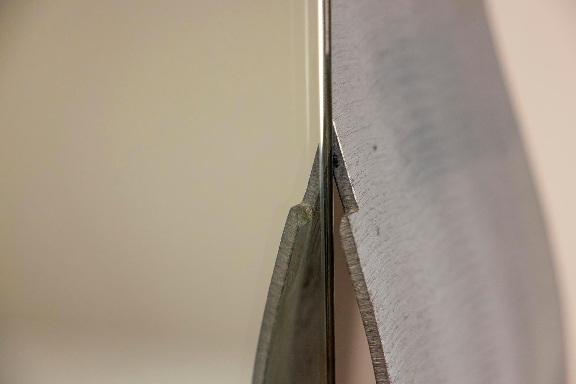 “Wave” Mirror in Chiseled Aluminum by Lorenzo Burchiellaro, Italy ca 1975 For Sale 5