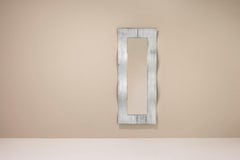 “Wave” Mirror in Chiseled Aluminum by Lorenzo Burchiellaro, Italy ca 1975