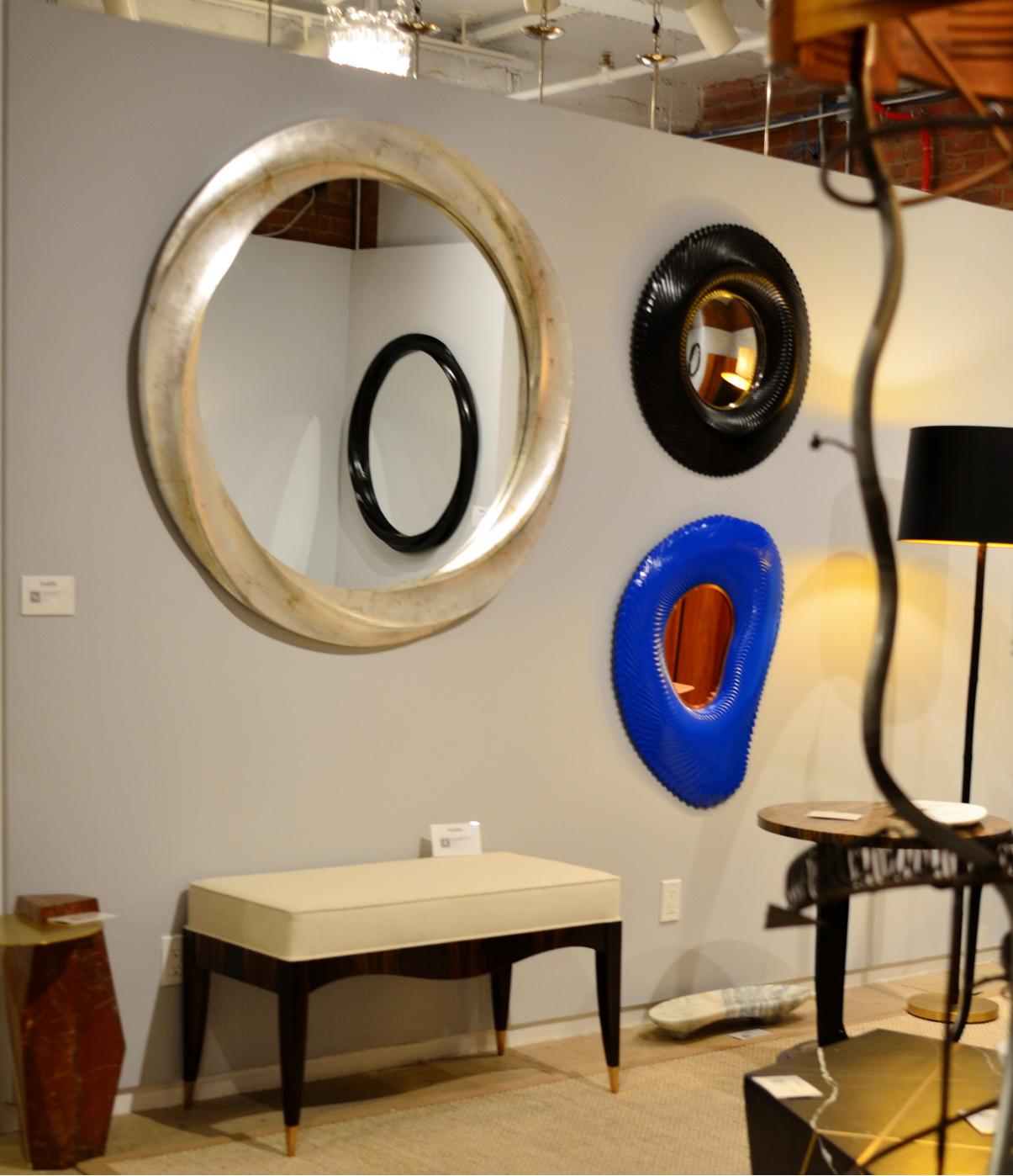  Italienischer Spiralspiegel mit Blattsilber im Zustand „Neu“ im Angebot in Clifton Springs, NY