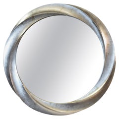  Italian Silver Leaf Spiral Mirror