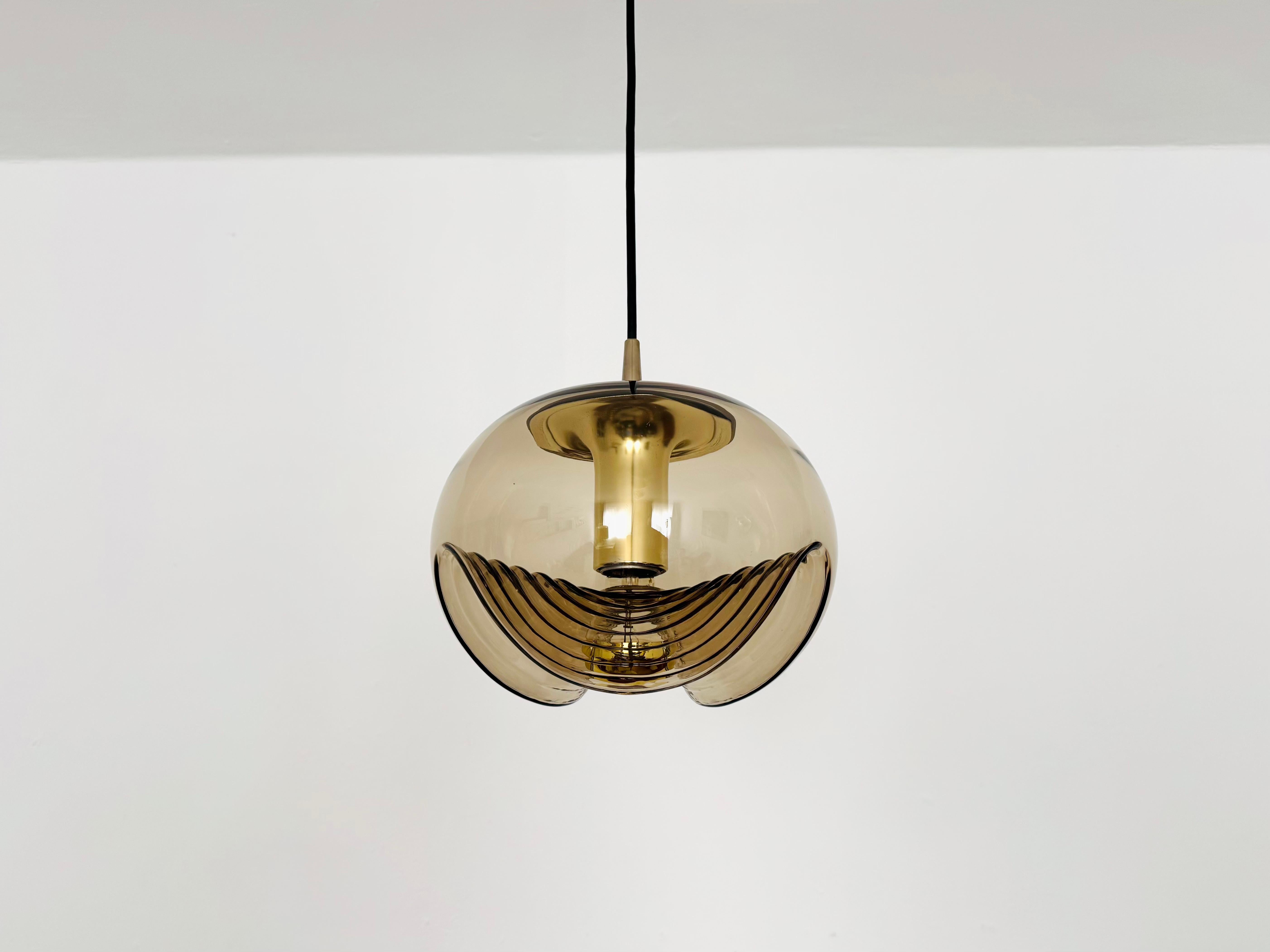 Space Age Lampada a sospensione Wave di Koch & Lowy per Peill & Putzler in vendita