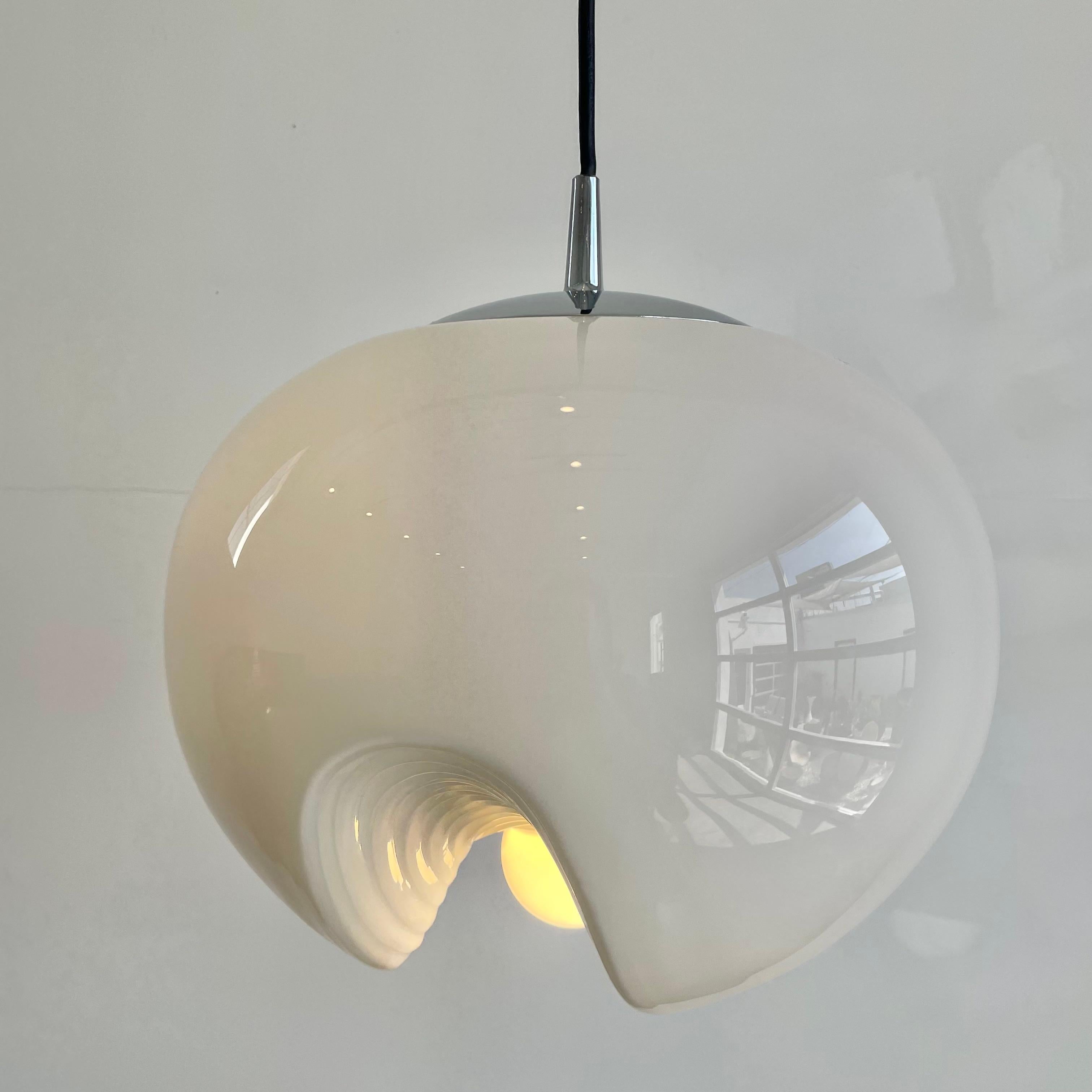 'Wave' Pendant Light by Piell and Putzler, 1960s Germany For Sale 8