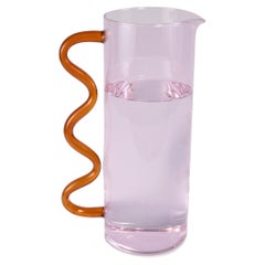 Wave Pitcher in Pink / Amber