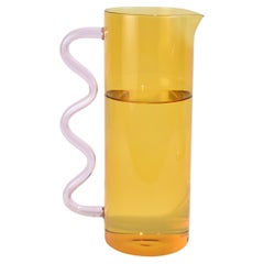 Wave Pitcher in Yellow/Pink