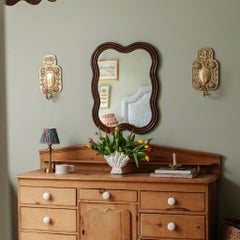 Wave Rattan Mirror, Large