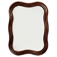 Wave Rattan Mirror, Medium