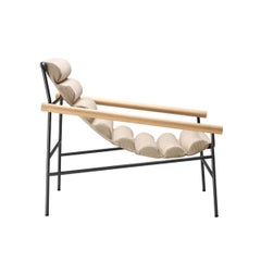 Fauteuil en tissu crème du 21e siècle en forme de vague Indoor Outdoor