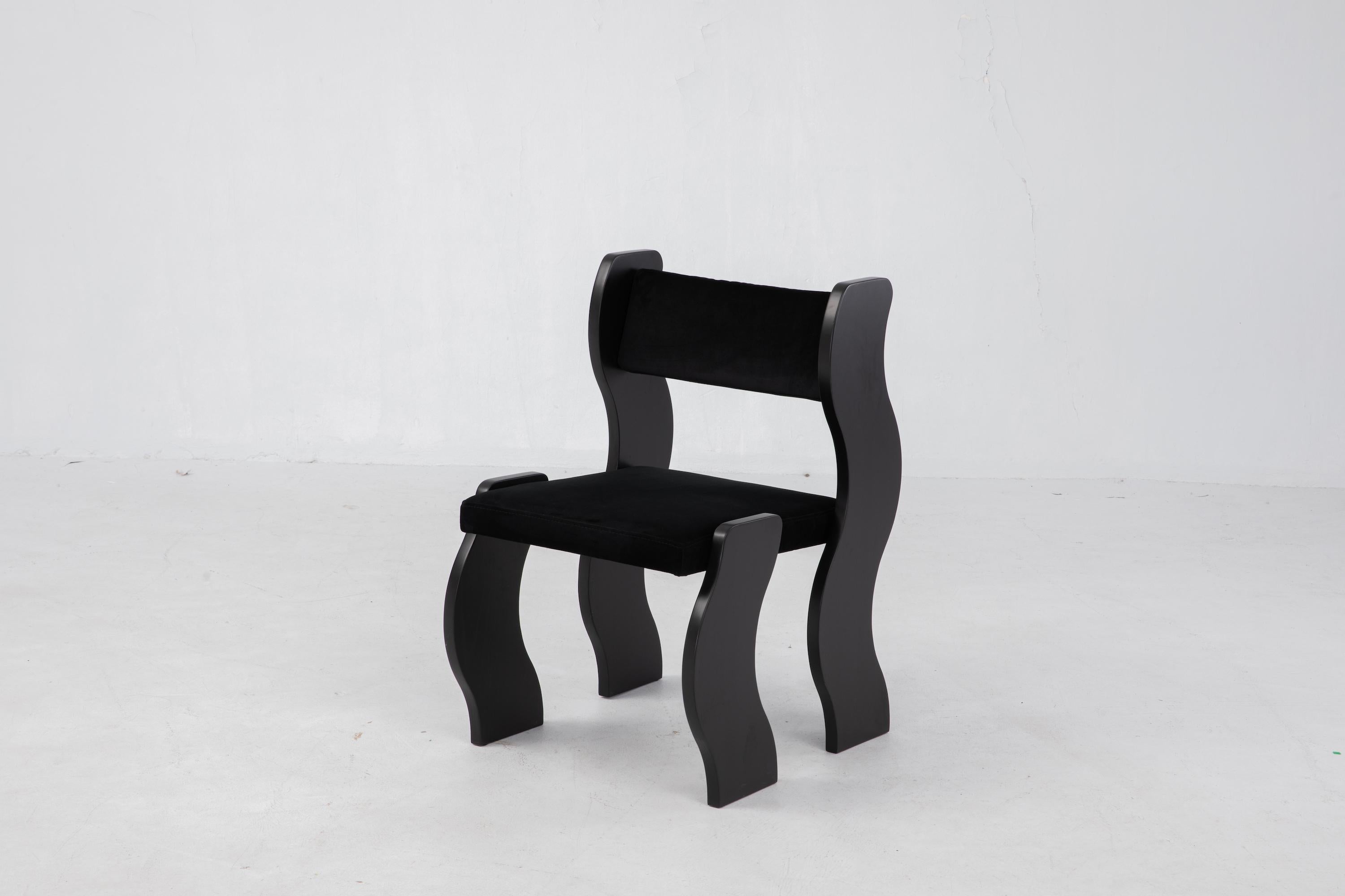 Wave Side Chair, Minimalist Dining Chair For Sale 4