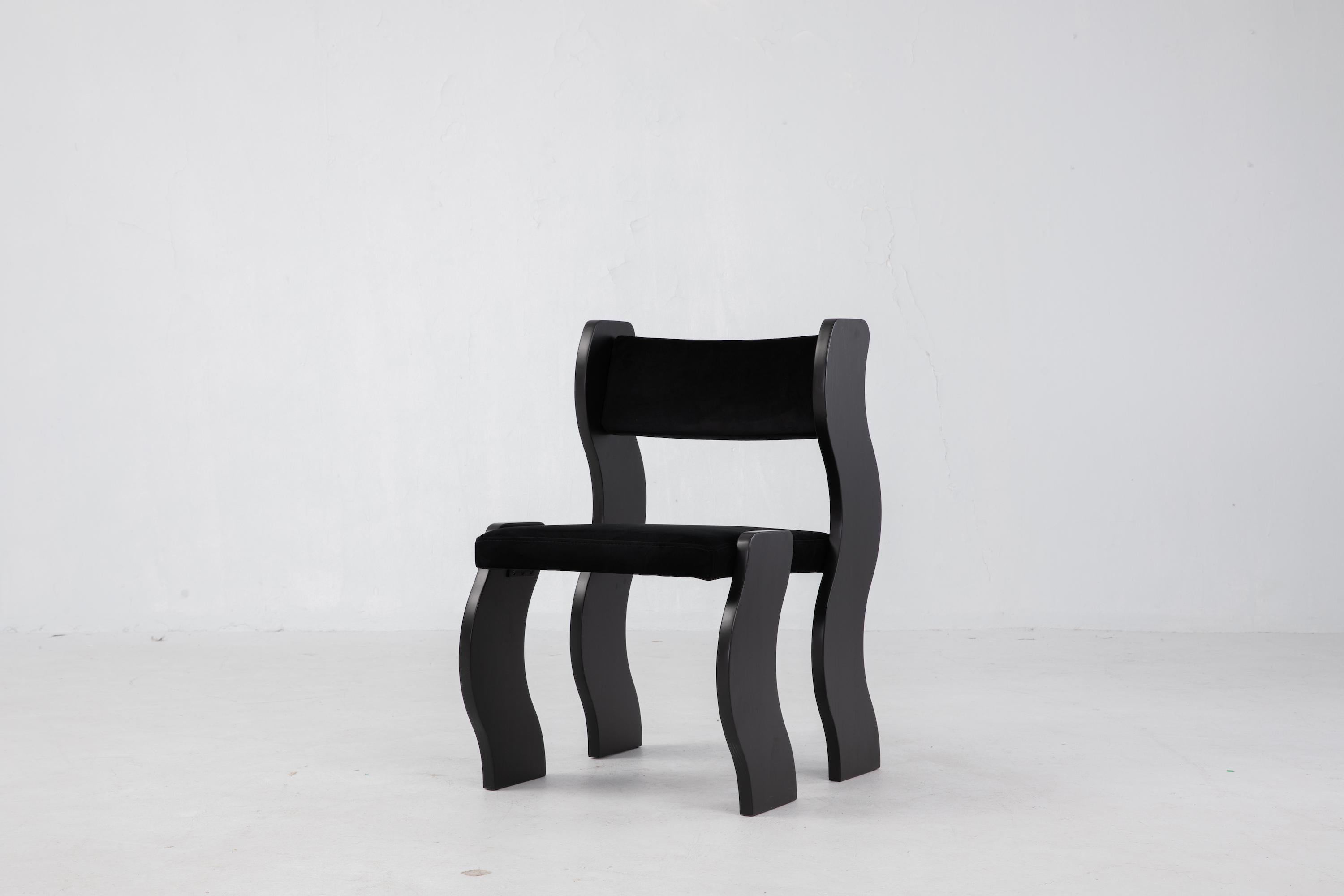 Wave Side Chair, Minimalist Dining Chair For Sale 1