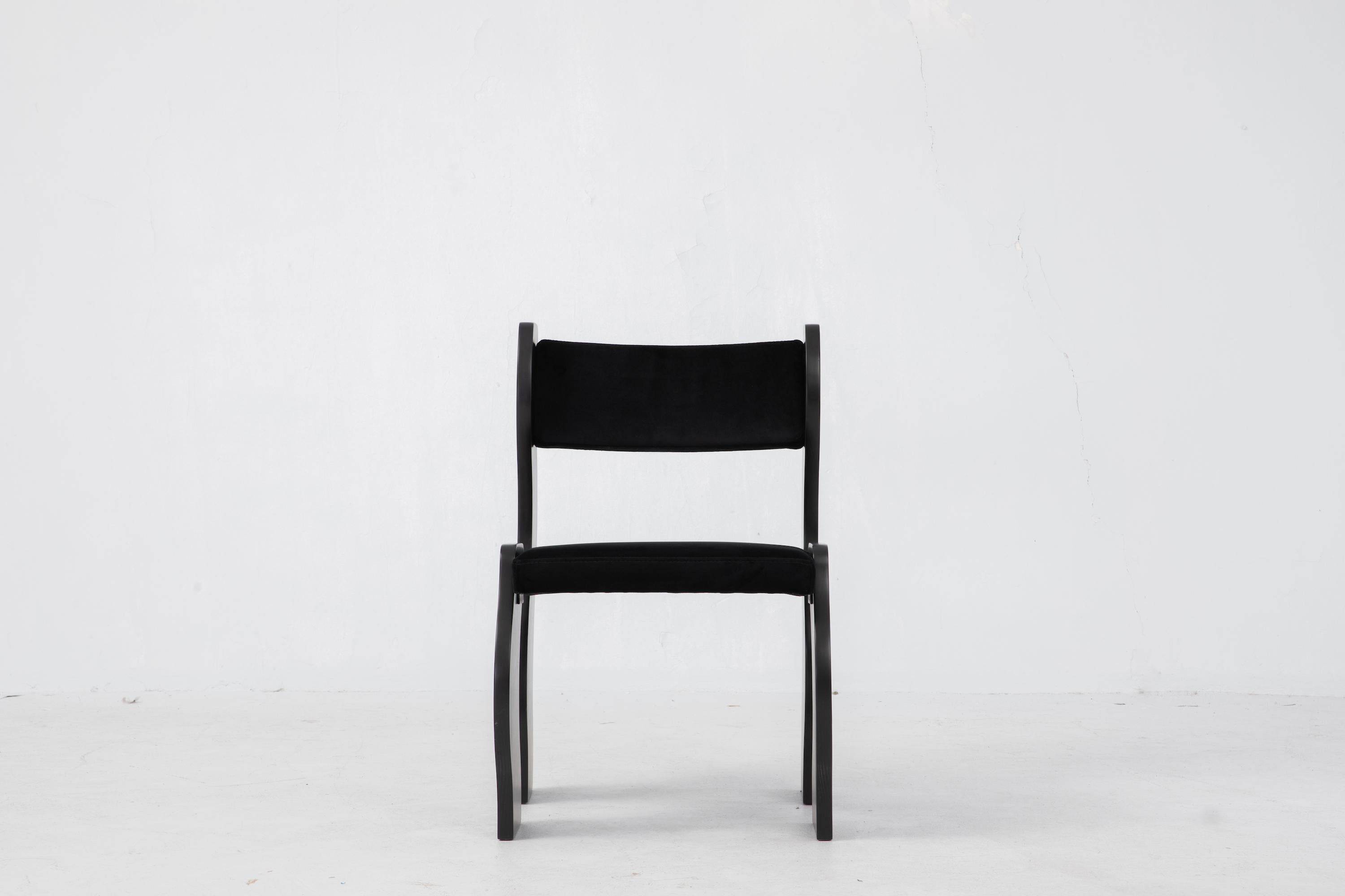 Wave Side Chair, Minimalist Dining Chair For Sale 2