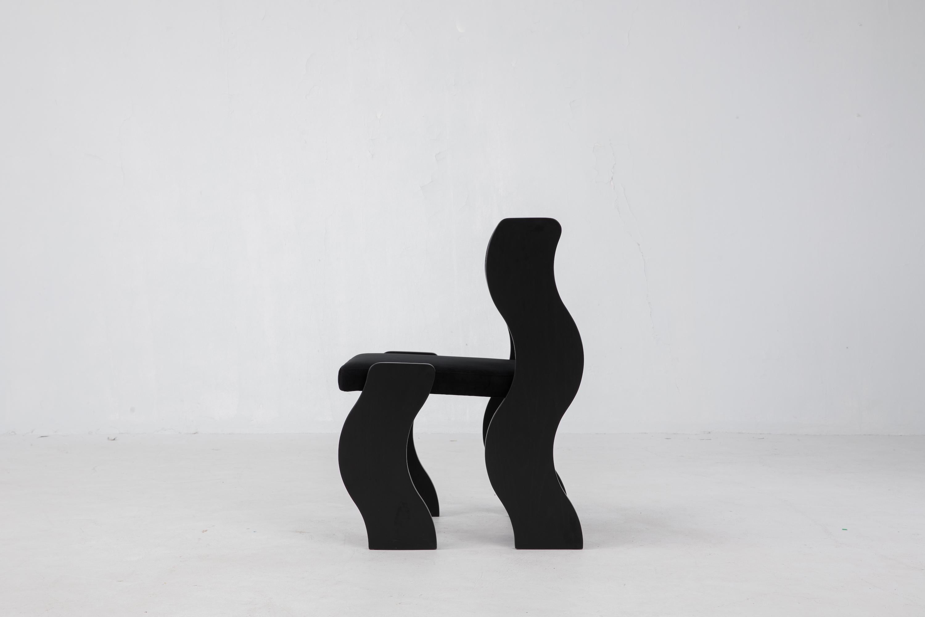 Wave Side Chair, Minimalist Dining Chair For Sale 3