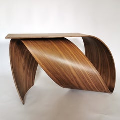 Wave Side Table by Pierre Renart, American Walnut, Contemporary Design