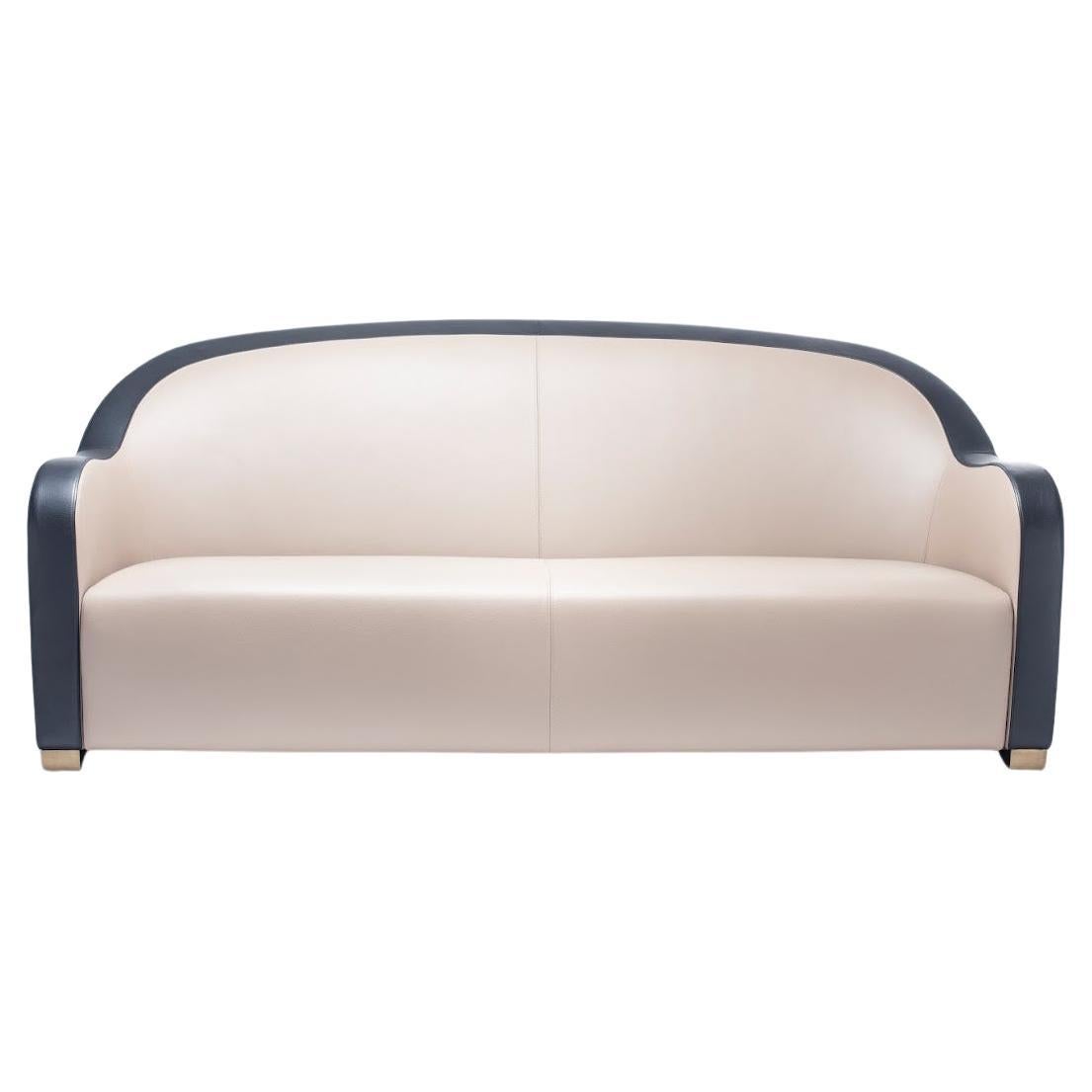 Wave Sofa  in einem zeitlosen Stil, Signatur von Hugues Chevalier